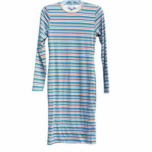 NWT Velvet Torch LA Striped Long Sleeve Dress M